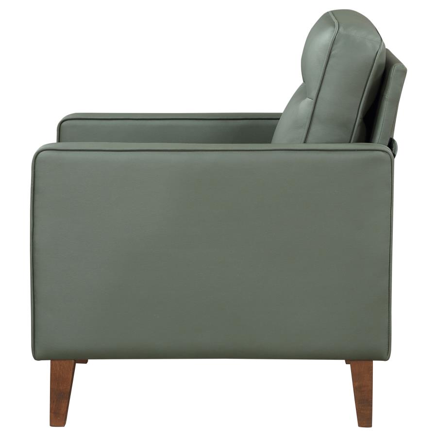 (image for) Jonah Upholstered Track Arm Accent Chair Green