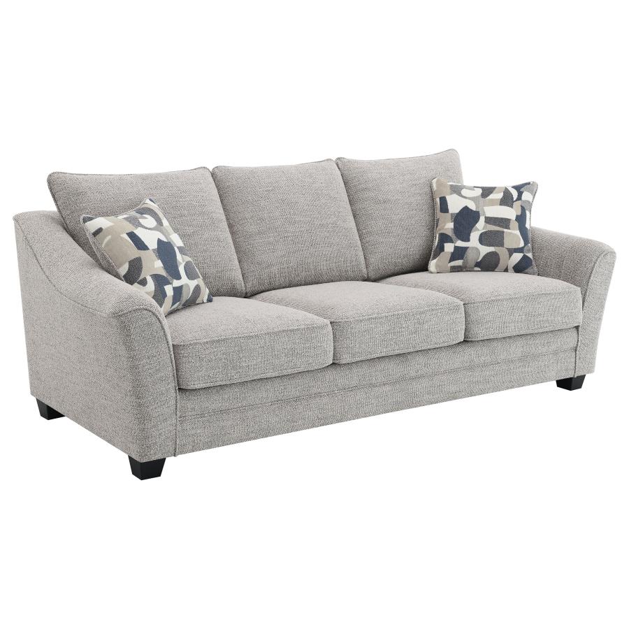 (image for) Tomkins 3-piece Boucle Upholstered Sofa Set Light Grey