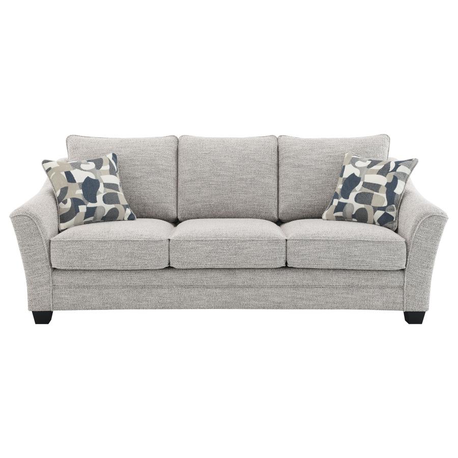 (image for) Tomkins Boucle Upholstered Sofa Light Grey