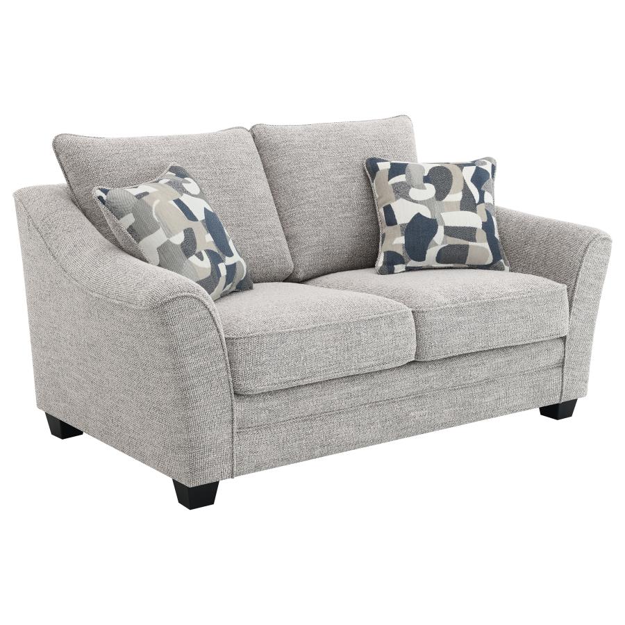 (image for) Tomkins Boucle Upholstered Loveseat Light Grey