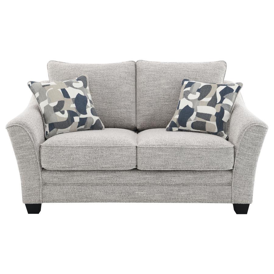 (image for) Tomkins Boucle Upholstered Loveseat Light Grey