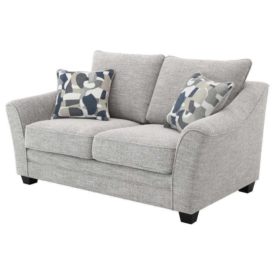 (image for) Tomkins Boucle Upholstered Loveseat Light Grey