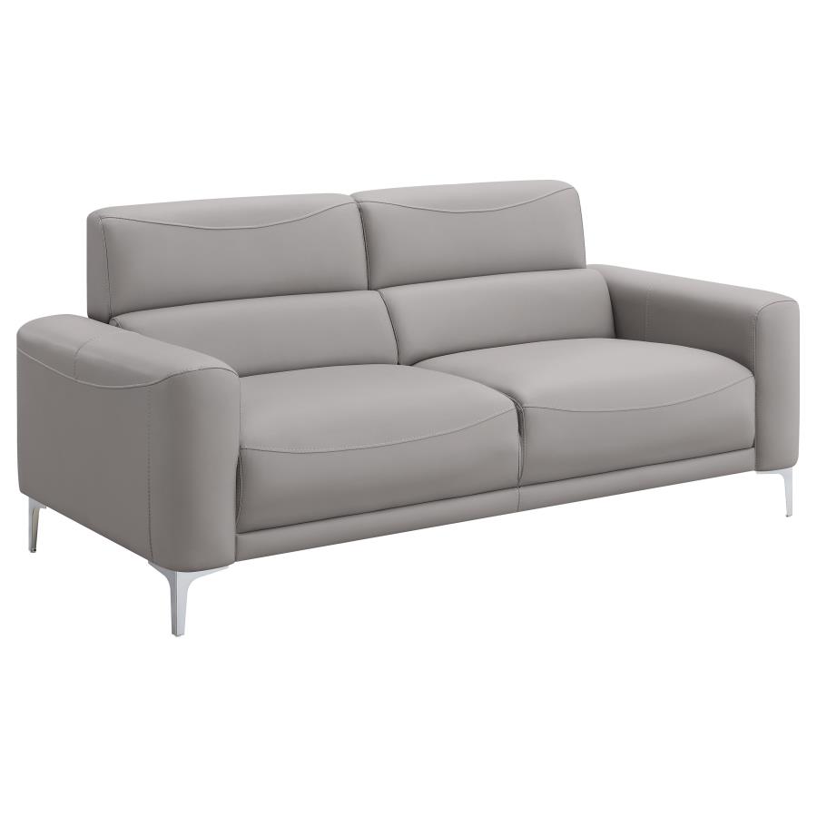 (image for) Glenmark 2-piece Upholstered Track Arm Sofa Set Taupe