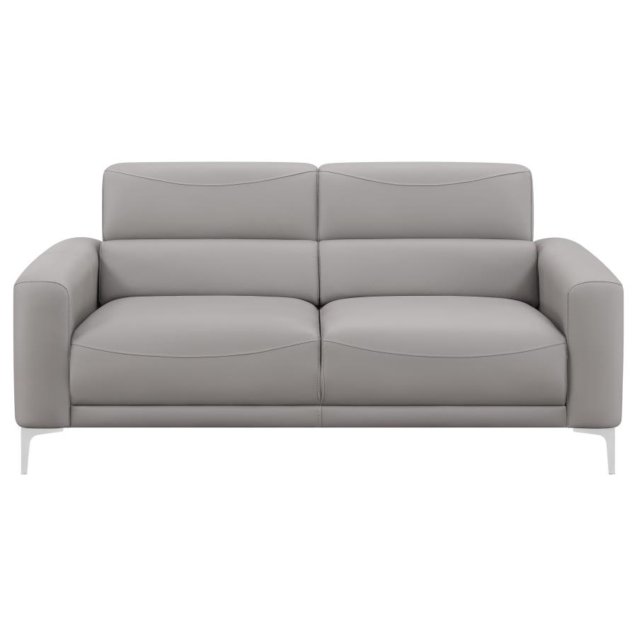 (image for) Glenmark 2-piece Upholstered Track Arm Sofa Set Taupe