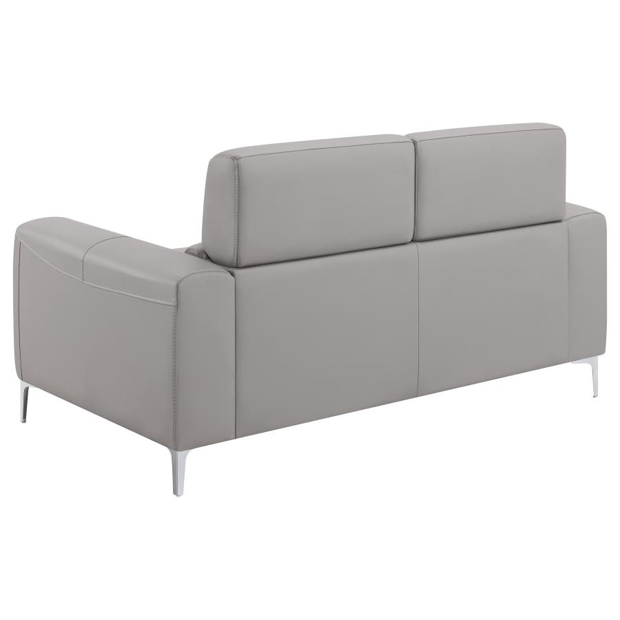 (image for) Glenmark 2-piece Upholstered Track Arm Sofa Set Taupe