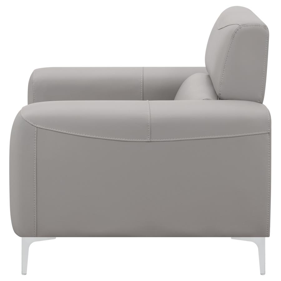 (image for) Glenmark Upholstered Track Arm Accent Chair Taupe