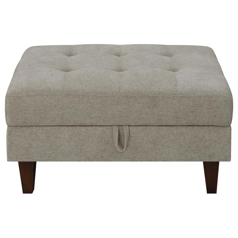 (image for) Barton Rectangular Upholstered Storage Ottoman Toast