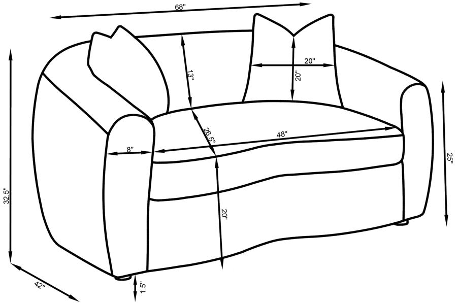 (image for) Isabella 2-piece Faux Sheepskin Upholstered Sofa Set Natural