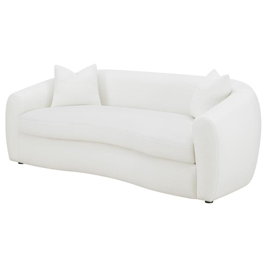 (image for) Isabella Faux Sheepskin Upholstered Sofa Natural