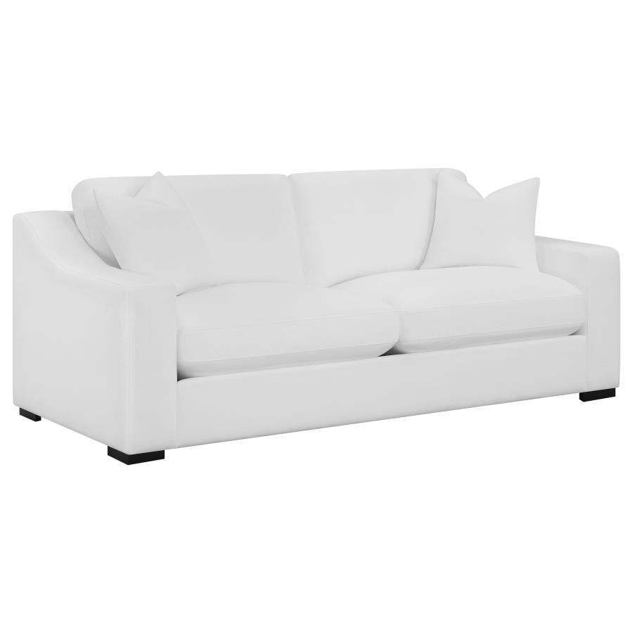 (image for) Ashlyn 2-piece Upholstered Sloped Arm Sofa Set White