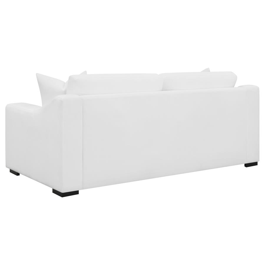 (image for) Ashlyn 2-piece Upholstered Sloped Arm Sofa Set White