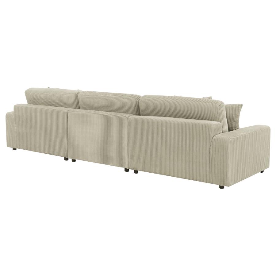 (image for) Blaine Upholstered Reversible Chaise Sectional Sofa Sand