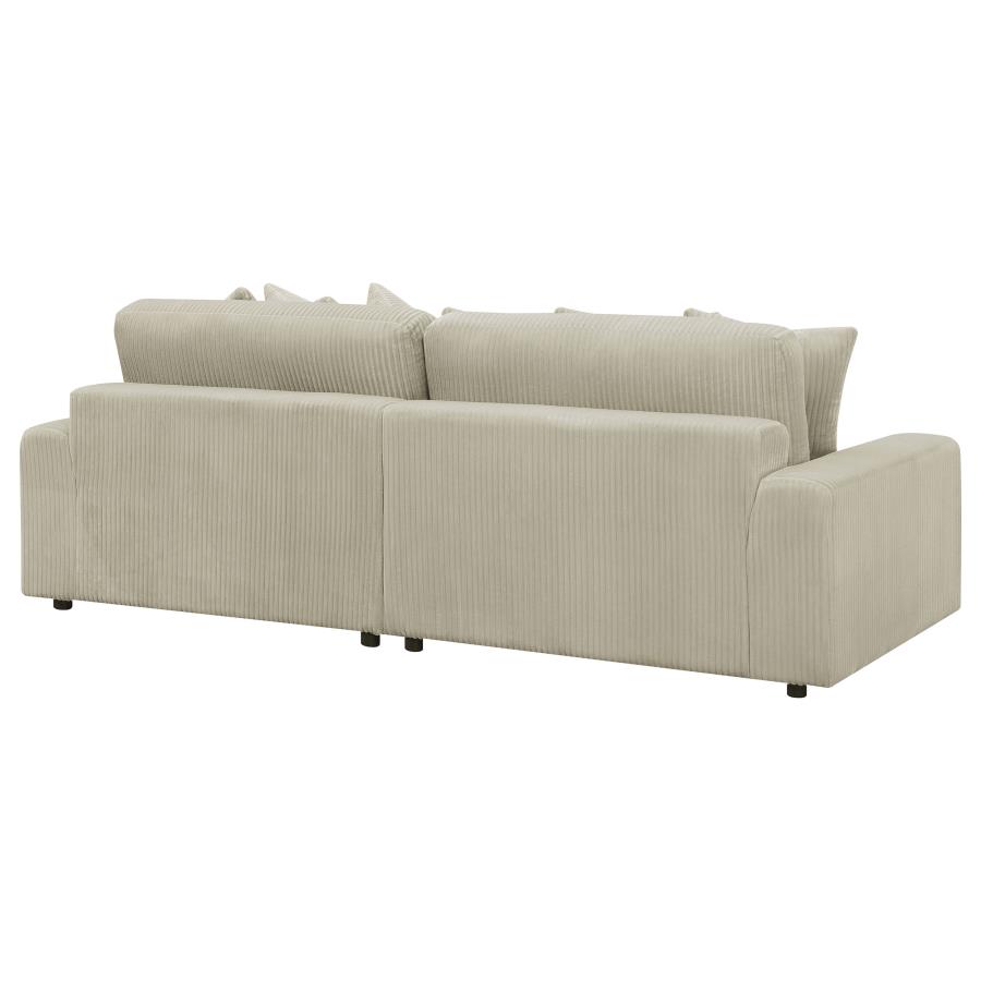 (image for) Blaine Upholstered Reversible Chaise Sectional Sofa Sand