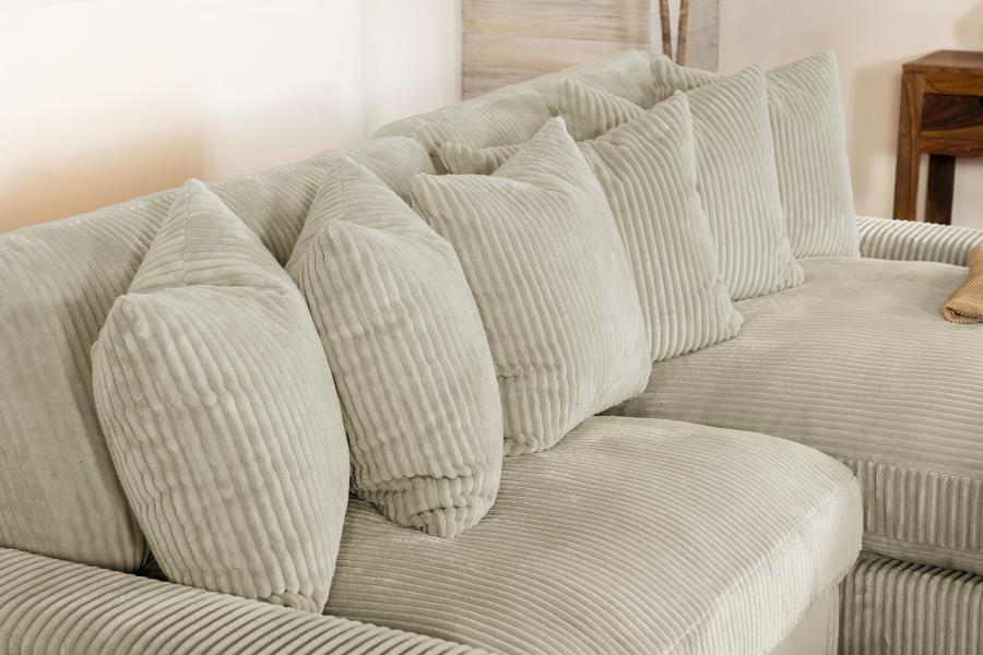 (image for) Blaine Upholstered Reversible Chaise Sectional Sofa Sand