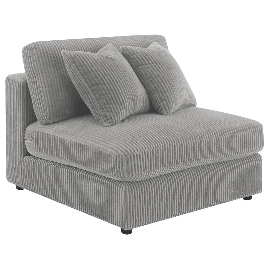 (image for) Blaine Upholstered Reversible Chaise Sectional Sofa Fog