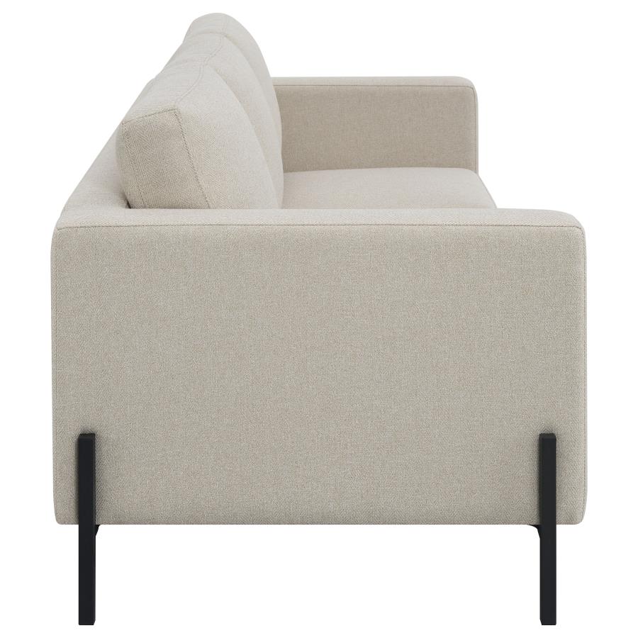 (image for) Tilly 2-piece Upholstered Track Arm Sofa Set Oatmeal