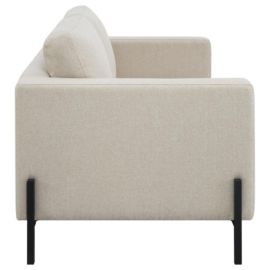 (image for) Tilly 2-piece Upholstered Track Arm Sofa Set Oatmeal