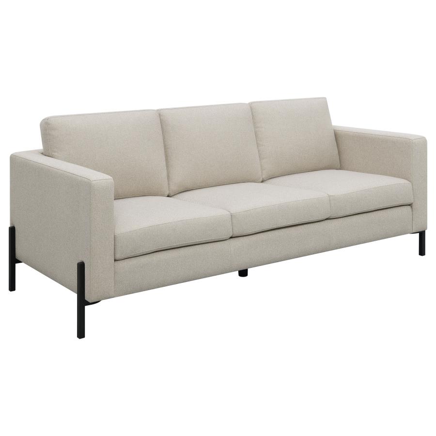 (image for) Tilly 3-piece Upholstered Track Arm Sofa Set Oatmeal