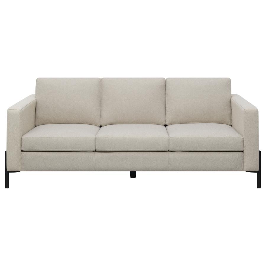 (image for) Tilly 3-piece Upholstered Track Arm Sofa Set Oatmeal