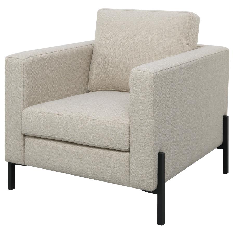 (image for) Tilly Upholstered Track Arm Accent Chair Oatmeal