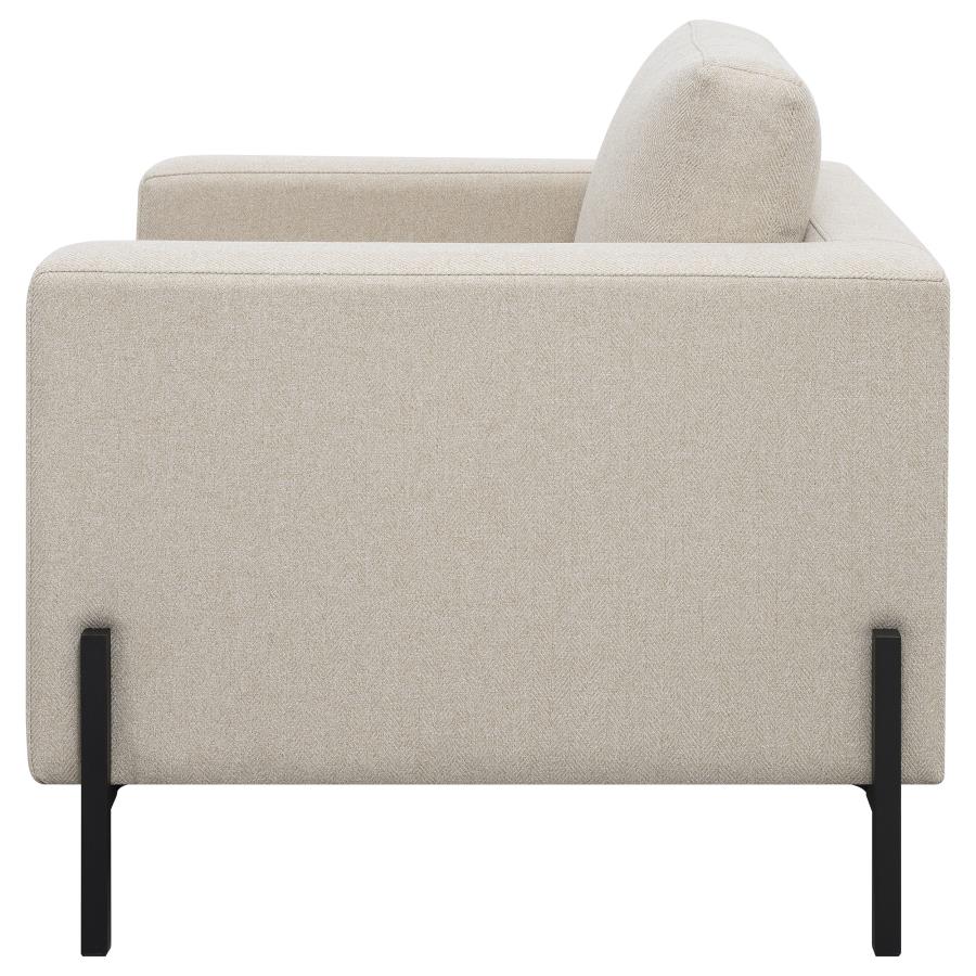 (image for) Tilly Upholstered Track Arm Accent Chair Oatmeal