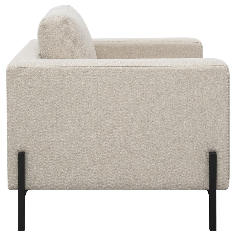 (image for) Tilly Upholstered Track Arm Accent Chair Oatmeal