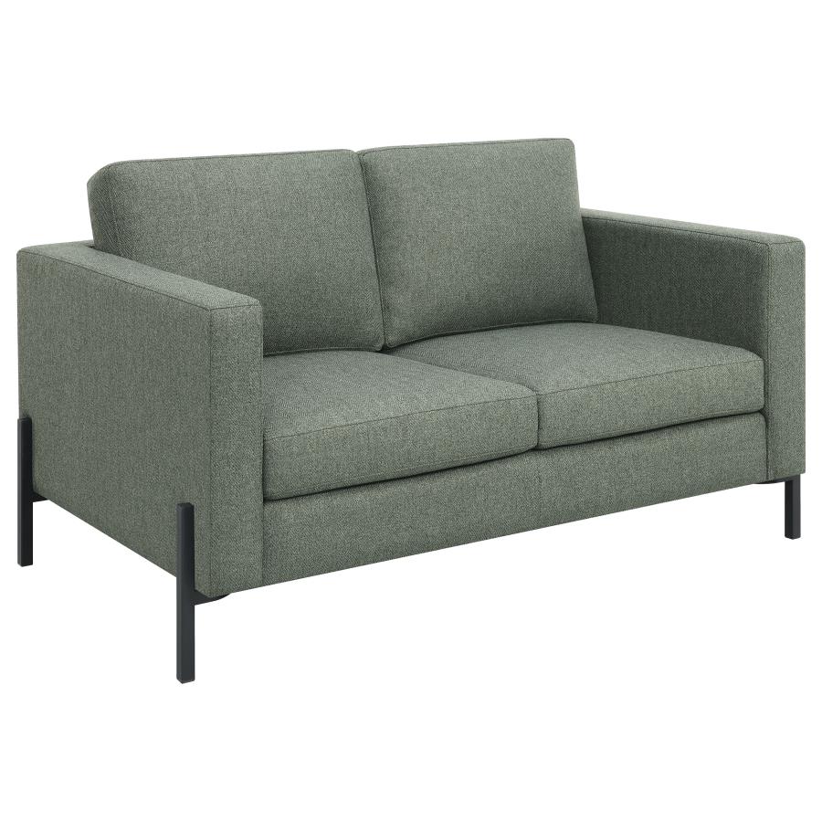 (image for) Tilly Upholstered Track Arm Loveseat Sage