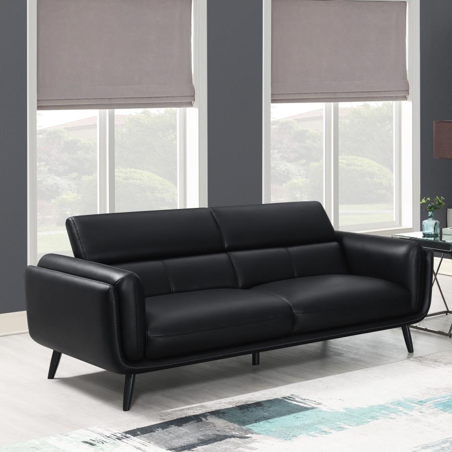 (image for) Shania Upholstered Low Back Sofa Black