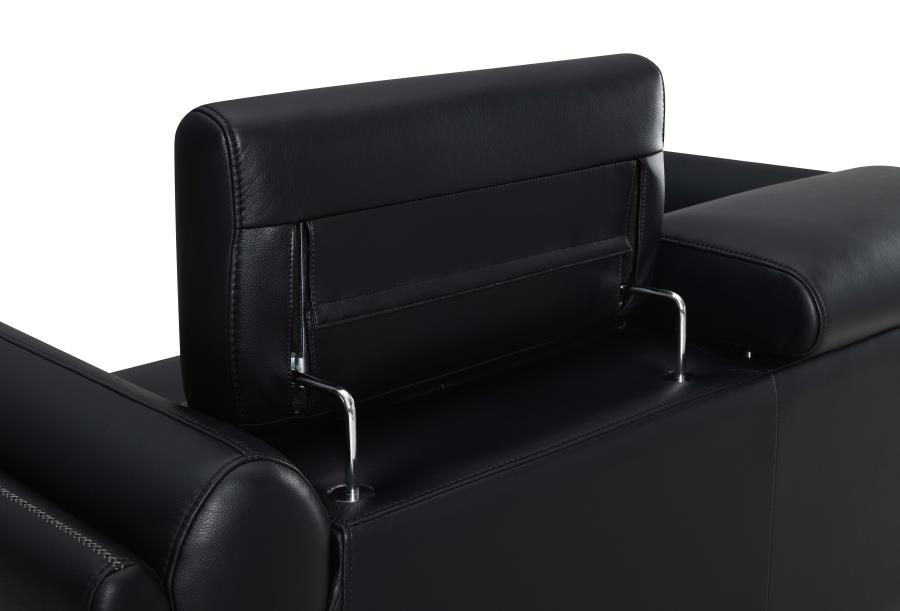 (image for) Shania Upholstered Low Back Sofa Black