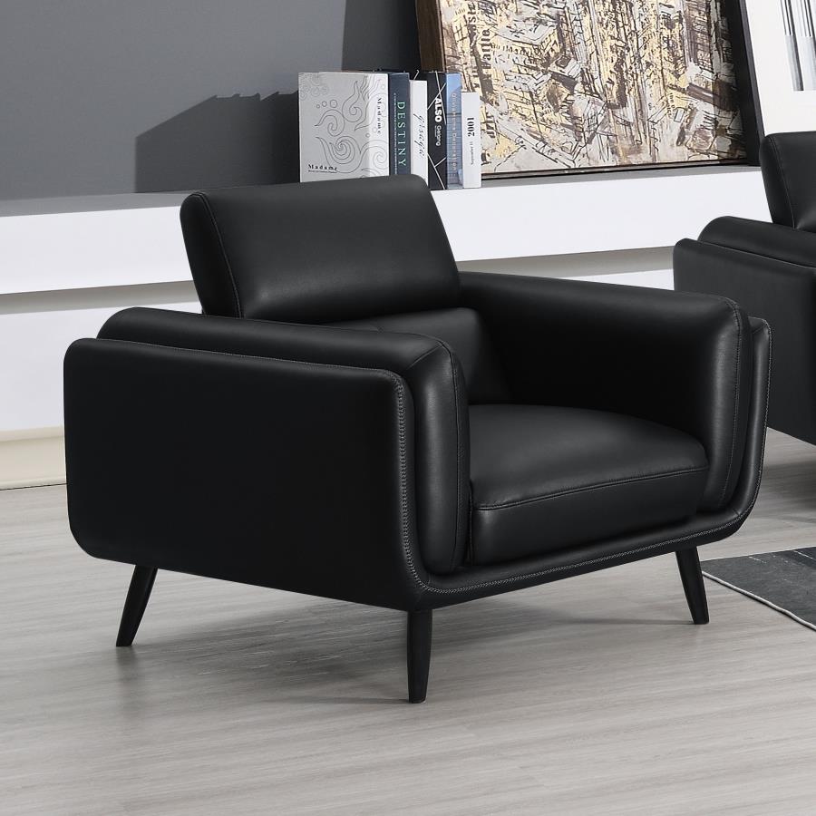 (image for) Shania Upholstered Low Back Accent Chair Black