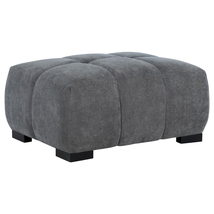 (image for) Octavia Upholstered Rectangular Ottoman Charcoal Grey
