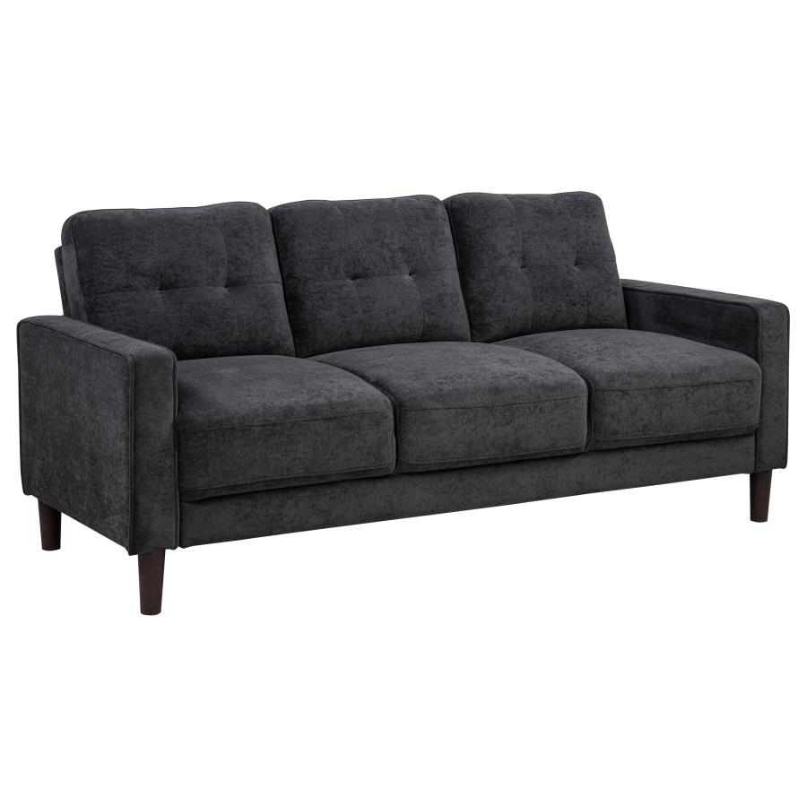 (image for) Bowen II Fabric Upholstered Track Arm Sofa Steel Grey
