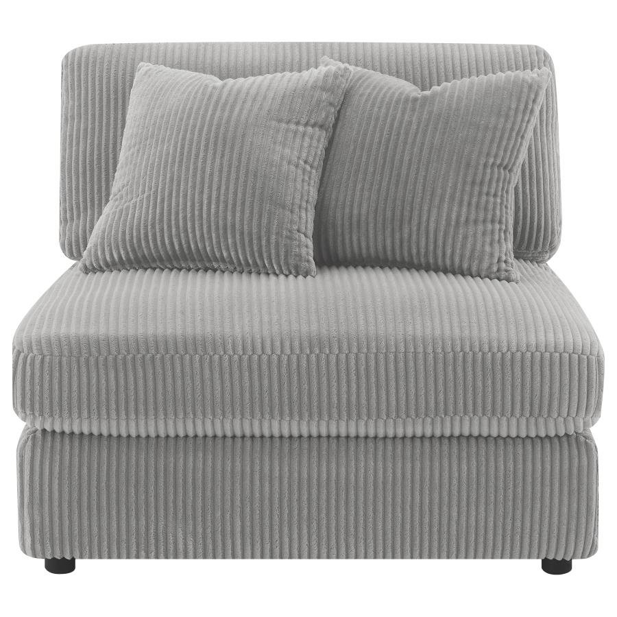 (image for) Blaine Upholstered Armless Chair Fog