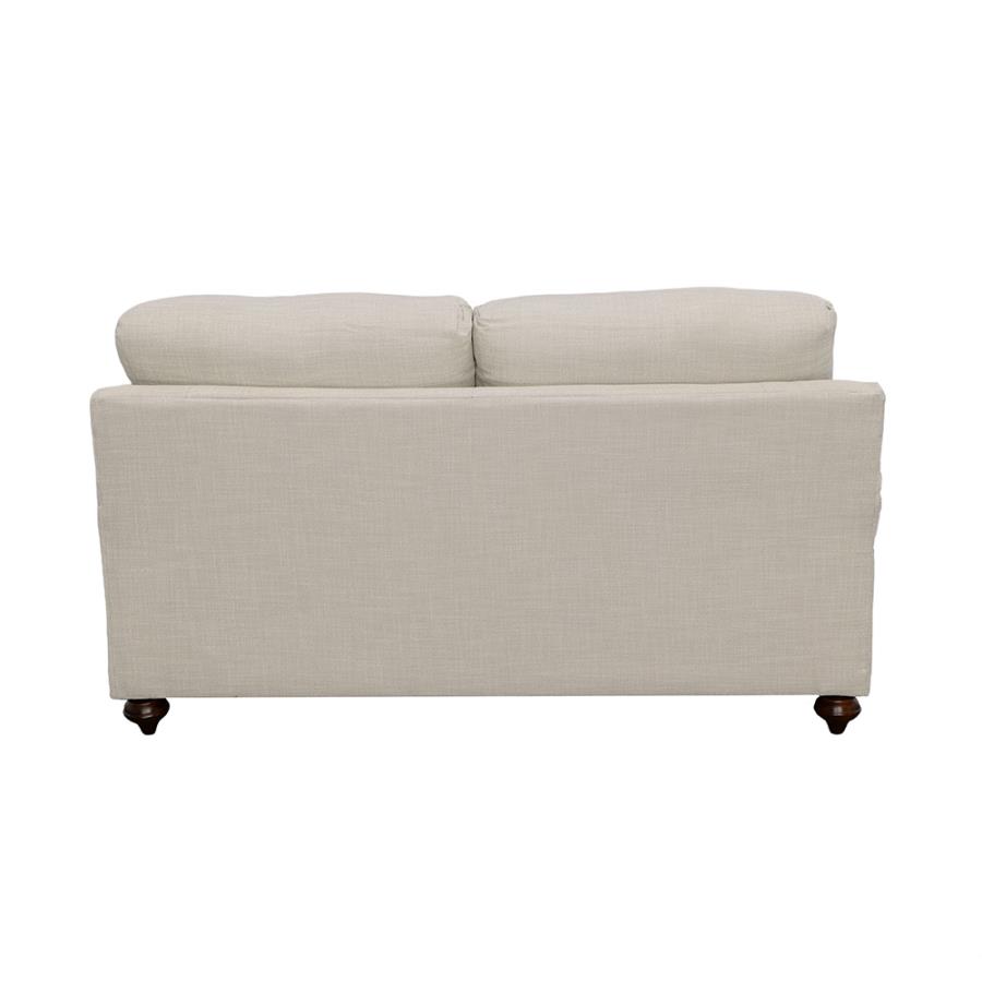 (image for) Glenn Upholstered English Arm Loveseat Light Grey and Grey