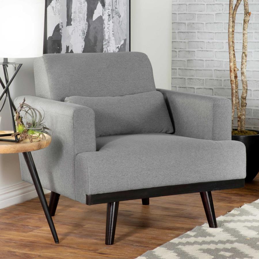 (image for) Blake Upholstered Track Arm Accent Chair Sharkskin Grey