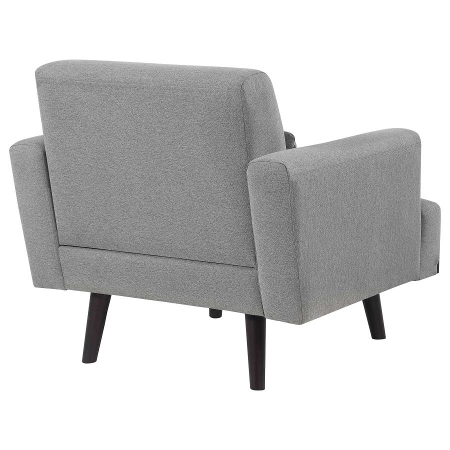 (image for) Blake Upholstered Track Arm Accent Chair Sharkskin Grey