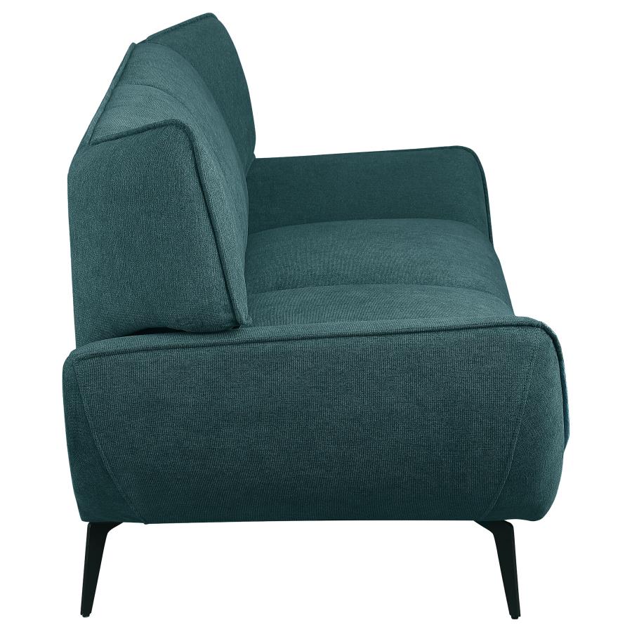 (image for) Acton 2-piece Upholstered Flared Arm Sofa Set Teal Blue