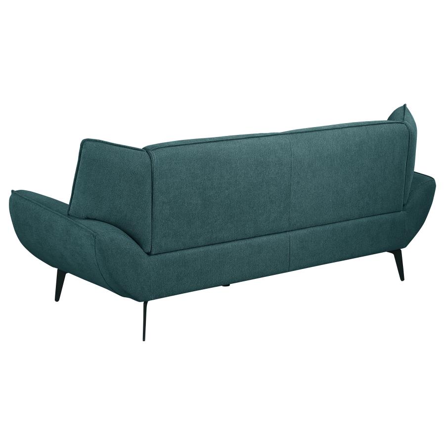 (image for) Acton 3-piece Upholstered Flared Arm Sofa Set Teal Blue