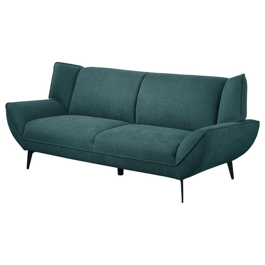 (image for) Acton Upholstered Flared Arm Sofa Teal Blue