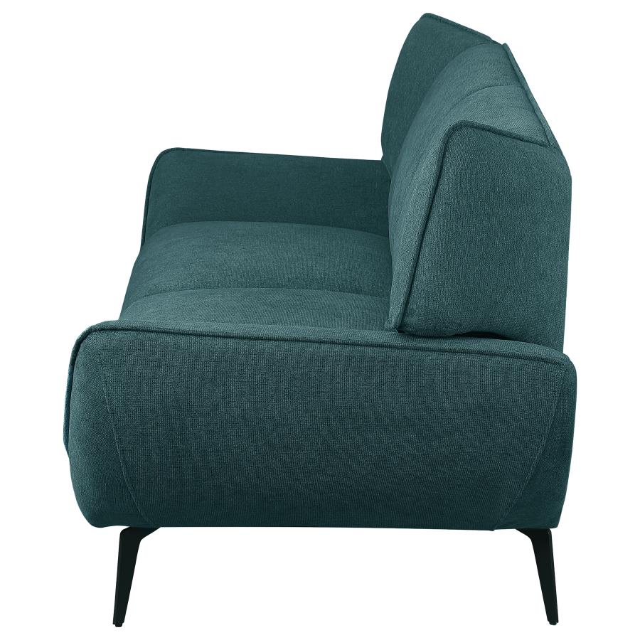 (image for) Acton Upholstered Flared Arm Sofa Teal Blue