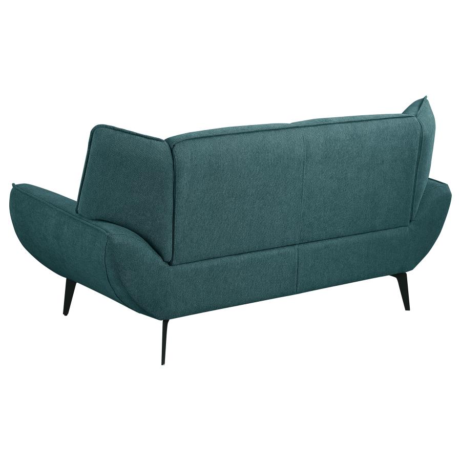 (image for) Acton Upholstered Flared Arm Loveseat Teal Blue