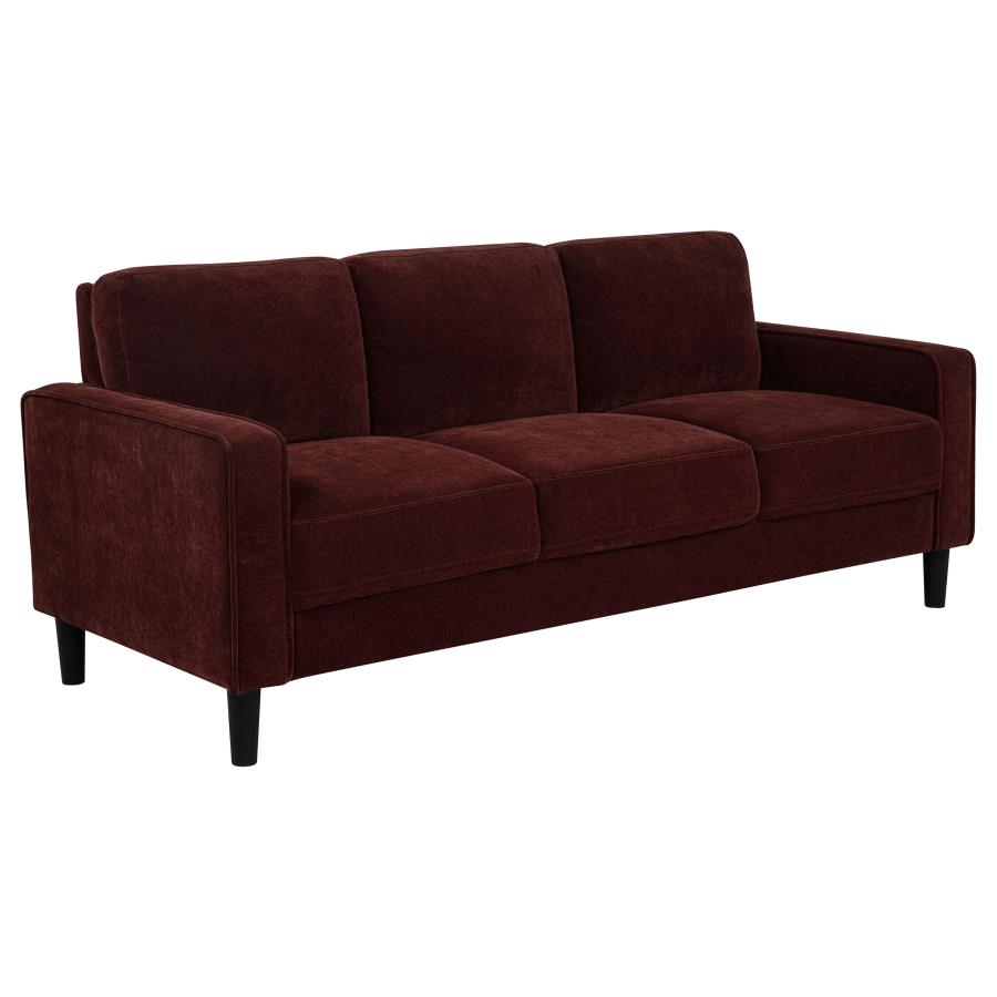 (image for) Ruth 77-inch Fabric Upholstered Track Arm Sofa Rust Red