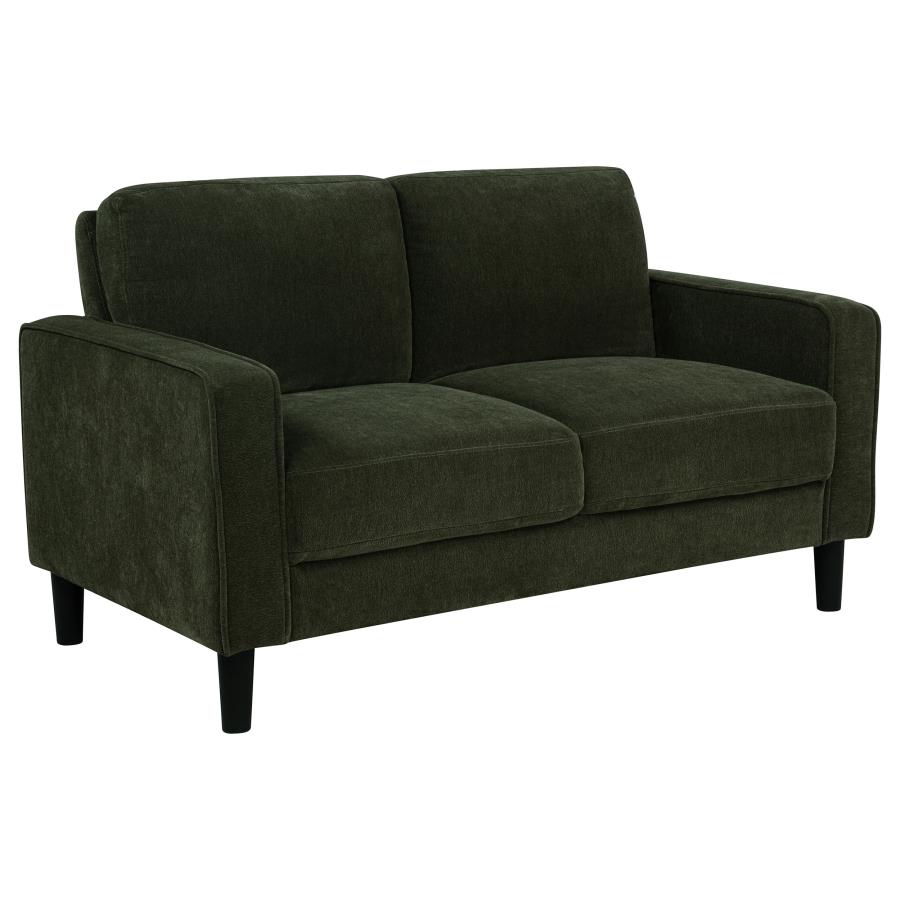 (image for) Ruth Fabric Upholstered Track Arm Loveseat Matcha Green