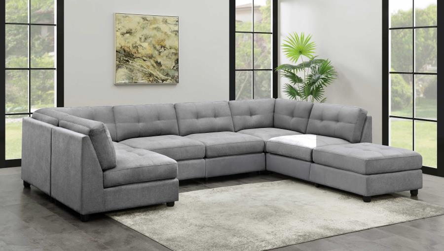 (image for) Claude 7-piece Upholstered Modular Sectional Sofa Dove