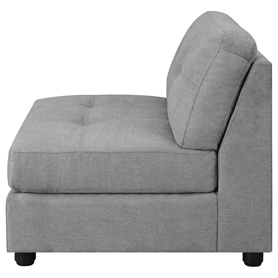 (image for) Claude Tufted Cushion Back Armless Chair Dove