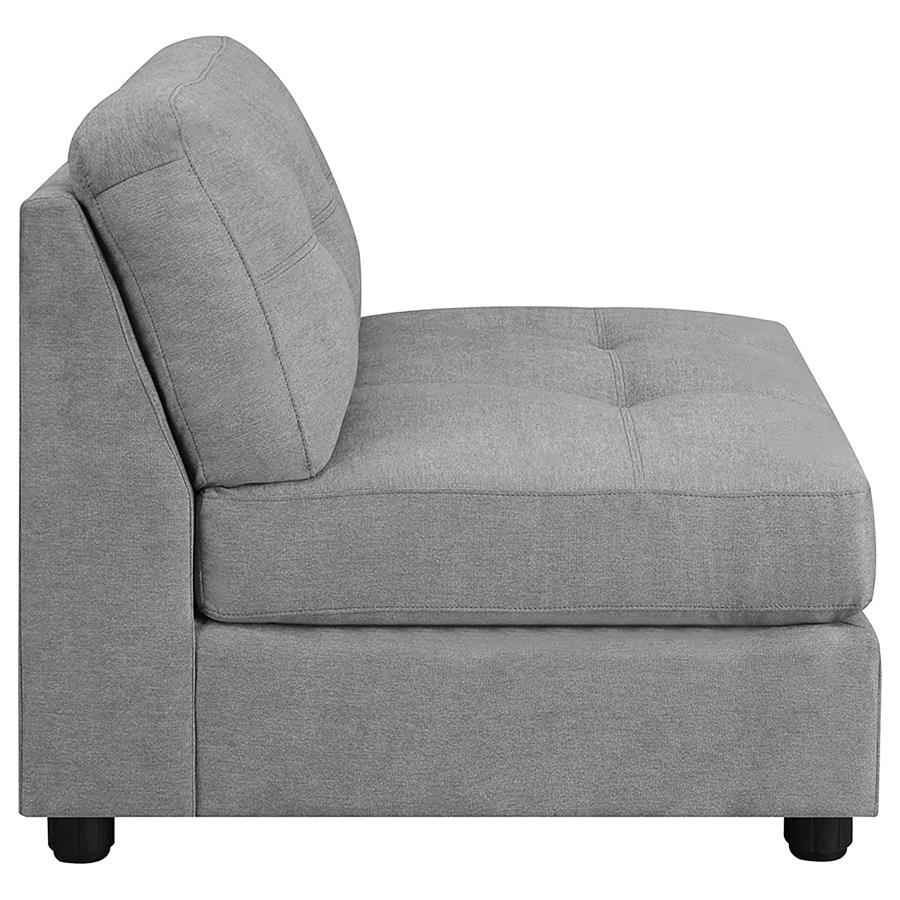 (image for) Claude Tufted Cushion Back Armless Chair Dove