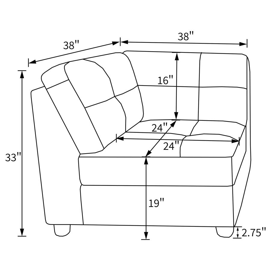 (image for) Claude Upholstered Corner Dove