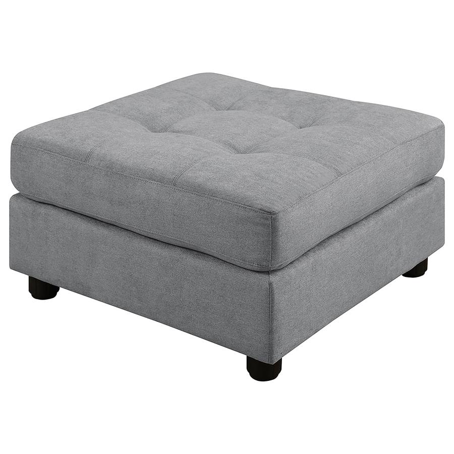 (image for) Claude Square Upholstered Tufted Ottoman Dove