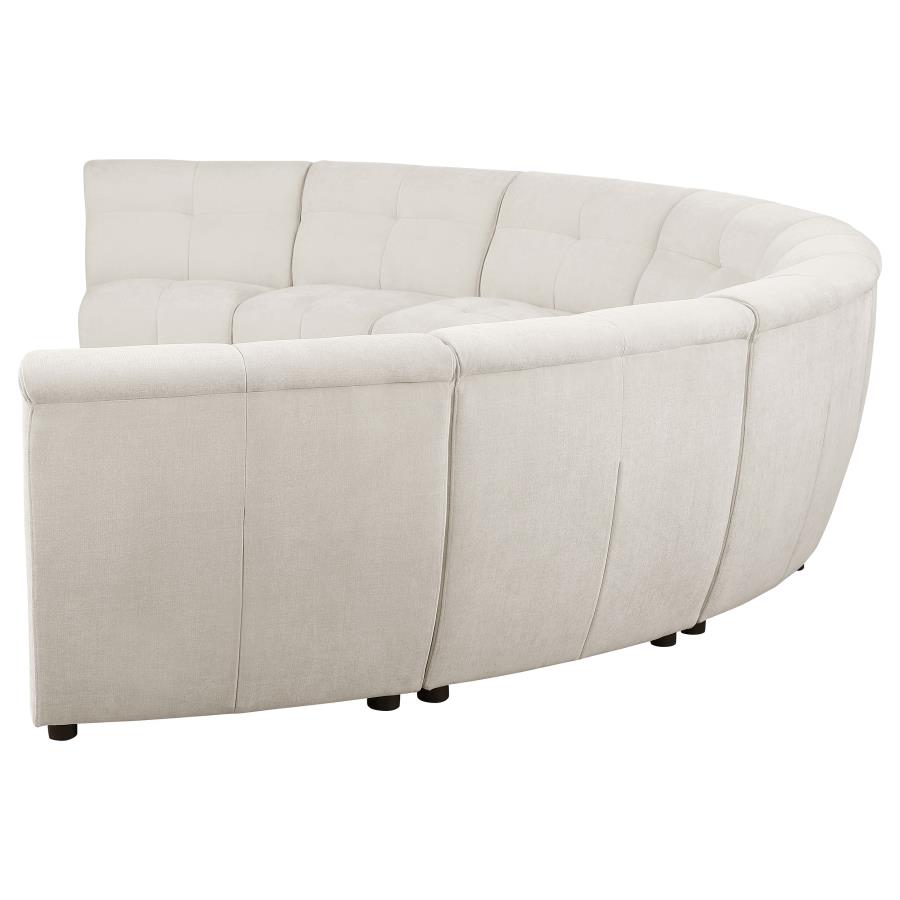 (image for) Charlotte 8-piece Upholstered Modular Sectional Sofa Ivory