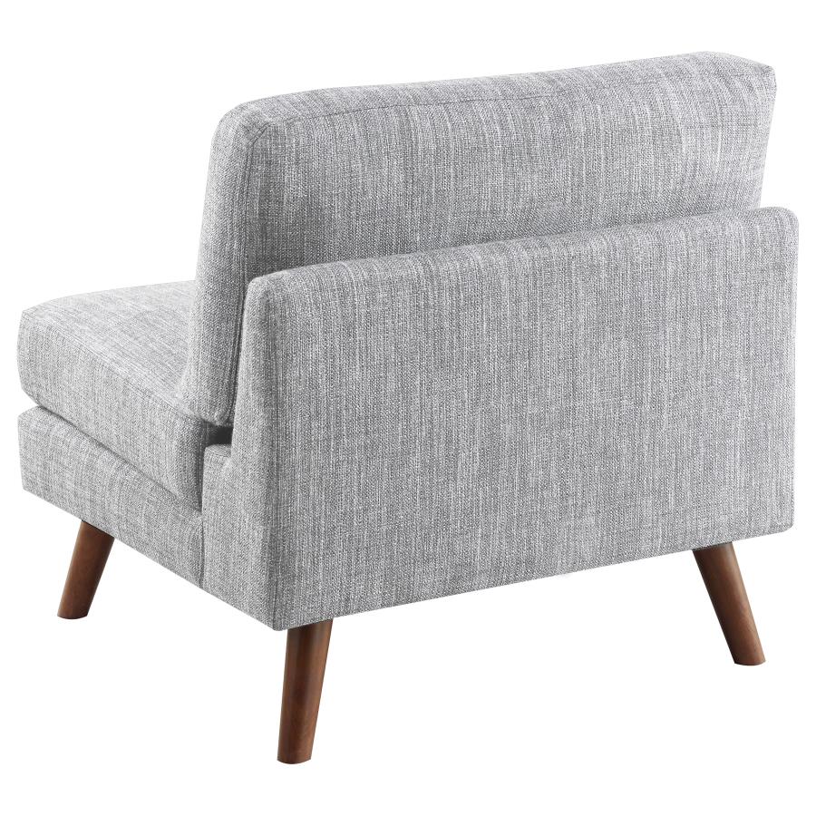 (image for) Churchill Upholstered Tufted Armless Chair Grey